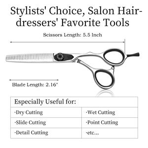 Tijeras de Peluquería Profesionales de Acero Inoxidable de Alta Calidad 2026 para Adelgazar el Cabello, Juego de Tijeras de Peluquería para Salón - Product Image 3