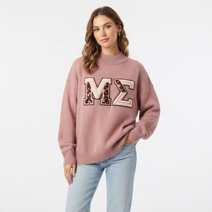 Pull en tricot à col roulé surdimensionné pour femmes avec motif brodé PK sur le devant, vêtements décontractés d'automne - Product Image 6