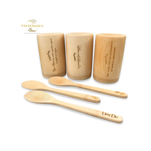 Vietchoice - Vaso de Bambú 100% Biodegradable, Sin Plástico, Ecológico, Regalo Empresarial, Hecho en Vietnam, Precio Económico al por Mayor - Product Image 5