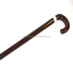 Wooden <b>Walking</b> <b>Stick</b> With Decorative Brass Handle Designer Black Wood Cane 36"Old <b>Men</b> & Women Daily Use - Product Image 1