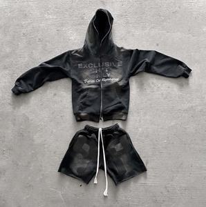 ชุดวอร์มผู้ชายฤดูหนาวแบบสบายๆ มีฮู้ด ไซส์ใหญ่ ผ้าฝ้ายฟลีซน้ำหนักเบา ระบายอากาศได้ดี พิมพ์ลาย ทรงหลวม ปรับแต่งได้ - Product Image 4