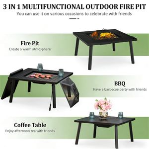 Focolare da Esterno Nero con Griglia - Product Image 2