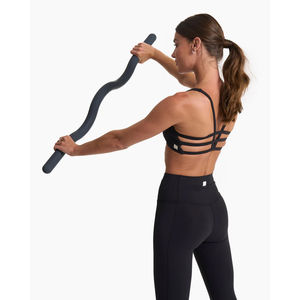 Ensemble de sport 2 pièces confortable et décontracté pour femme : soutien-gorge de sport et leggings taille haute pour la gym, motif uni, écologique et respirant - Product Image 3