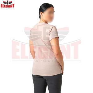เสื้อยืดแขนสั้นผู้หญิงทรงปกติ พิมพ์ลายผ้าฝ้าย สีพื้น คุณภาพดี สวมใส่สบาย เหมาะสำหรับใส่ลำลอง ขายดี - Product Image 4