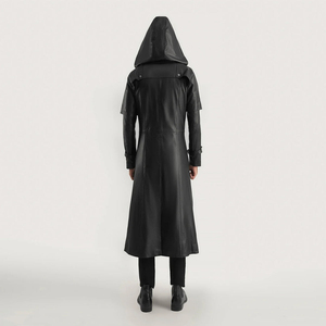 Solid Trader High Quality Breathable Windproof Coat <b>For</b> Winter <b>Smart</b> Casual Comfortable Daily Outfit Wear Long Leather <b>Jacket</b> - Product Image 5