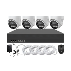 Sudex 1LFA2 Tuya PoE <b>CCTV</b> Camera <b>NVR</b> Kit 4CH 2MP Full Color Dome Cameras Mic Indoor Outdoor Home Security <b>System</b> Cloud H.265+ - Product Image 1