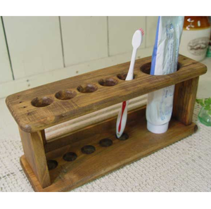 Wall Mounted Wooden Toothbrush and <b>Toothpaste</b> <b>Holder</b> Top Trending and Most Selling Bathroom Product - Product Image 1