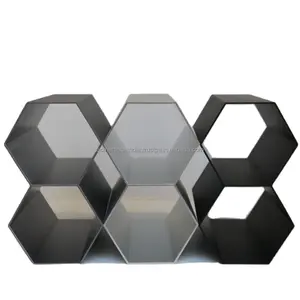Portabottiglie esagonale portabottiglie in alluminio in metallo migliore qualità sul supporto portabottiglie impilabile in metallo di vendita caldo