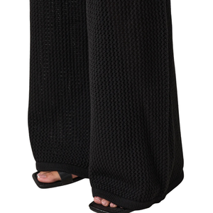 Womens Crochet Knit Straight Casual Solid Beach High Waist Drawstring Regular Fit Summer <b>Swim</b> Cover <b>Trousers</b> Breathable Vacation - Product Image 6