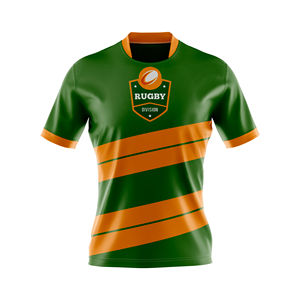 Ensemble de maillot et short de rugby personnalisés en tissu léger à séchage rapide, uniforme de rugby imprimé, fabricant de vêtements de sport OEM - Product Image 1