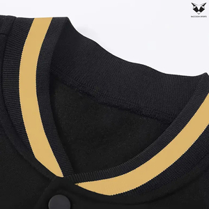 Chaqueta Varsity Estilo Streetwear para Hombre, con Parches de Color en Contraste, Estampado de Letras, Uniforme de Béisbol, Chaqueta Bomber, Corte Holgado - Product Image 4