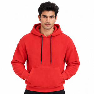Sudadera con Capucha Premium para Hombre, Tejido Waffle, Estilo Casual, Manga Larga, Ropa Urbana, Fabricante de Ropa al Por Mayor - Product Image 5