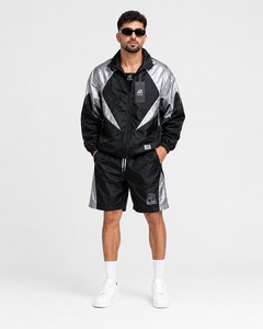 Conjunto corto de chaqueta y pantalones cortos cortavientos para hombre, ligero, con logo personalizado, ropa deportiva informal, conjunto cortavientos para uso al aire libre. - Product Image 1
