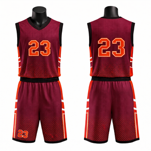 Ensemble d'uniformes de basketball personnalisés par sublimation, maillot et short de basketball OEM, respirant, séchage rapide, fabricant de vêtements de sport d'équipe - Product Image 1