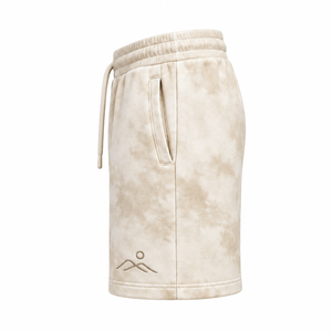 Custom <b>Mens</b> <b>Fleece</b> Tie Dye <b>Shorts</b> Drawcord Elastic Waist Slant Side Pockets Casual Daily Wear Wholesale OEM Garment Manufacturer - Product Image 3