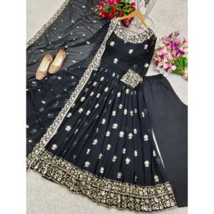 Hermoso vestido de fiesta bordado Pent y Dupatta para mujer con trabajo de secuencia - Product Image 2