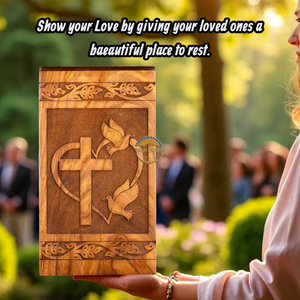 AYAANS Rosewood wooden Hand Carved Wooden Hot Selling cremation Urn <b>Box</b> for Adult Ashes Wholesale Cremation Urns (6X6X11)IN - Product Image 1