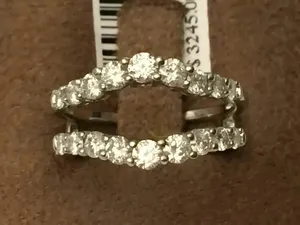 แหวนแต่งงานเพชรโมอิสซาไนต์ เงินแท้ 925 แหวนสองแถวสำหรับผู้หญิง เครื่องประดับวันครบรอบ - Product Image 4