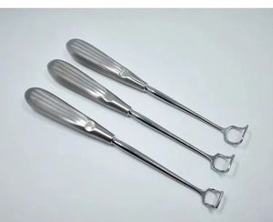 Ensemble de curettes adénoïdes dentaires réutilisables en acier inoxydable argenté avec poignée moletée, instrument chirurgical manuel certifié CE Classe I - Product Image 5