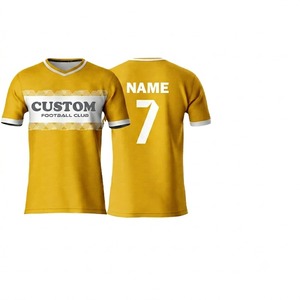 Maillot de football unisexe de haute qualité, logo personnalisé, respirant, tenue d'équipe professionnelle, hommes femmes, imprimé par transfert thermique, 100% polyester - Product Image 1