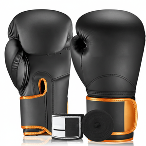 Guantes de Boxeo de Cuero con Diseño y Logotipo Personalizados para Entrenamiento, Guantes de Boxeo de Cuero de Búfalo de Primera Calidad - Product Image 1
