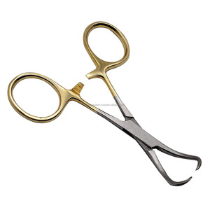 Pince à serviette Backhaus Medivolve 3,5 pouces, manche doré, instrument chirurgical professionnel, fournisseur d'instruments en acier inoxydable allemand - Product Image 2