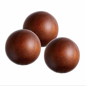 FAIZA CRAFT Natural Unfinished <b>Wooden</b> <b>Balls</b> Solid Hardwood Plant Pattern Home Decoration Wedding Modern DIY Craft Floral - Product Image 3