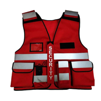 Yüksek Görünürlüklü Güvenlik Görevlisi Yeleği Hi Viz Taktik Ön Fermuarlı Çok Fonksiyonlu Cepli Özelleştirilmiş Renkli Logolu Unisex Güvenlik Yeleği