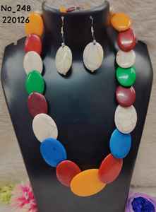 Collar de Cuentas de Aleación Hecho a Mano, Diseño Geométrico Grueso y Moderno, Joyería de Declaración para Regalo - Product Image 2