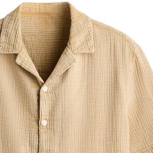Camisa de Muselina de Manga Corta para Hombre, Corte Holgado, Ligera, Transpirable, Casual, con Botones al Frente, para Verano, Playa, Vacaciones, Uso Diario - Product Image 4