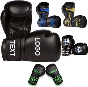Gants de boxe de qualité supérieure, bleu noir, mitaines d'entraînement, arts martiaux professionnels, sparring, gants de frappe en cuir, Muay Thai, pour hommes - Product Image 4