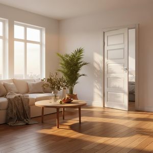 Puertas de Madera Compuesta de Diseño Vietnamita, Directas de Fábrica, Modernas, Impermeables, Ecológicas, Aisladas, Precolgadas, para Apartamentos y Dormitorios - Product Image 6