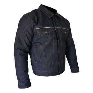 Winter Coated Stand Collar Pattern Riding Denim Jacket for Men 2026 Outdoor Custom Fashion - Product Image 6