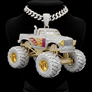 Off Road Beast Pendant Necklace Fine Jewelry Pendants & Charms Moissanite Rhodium Plated <b>Rapper</b> Jewelry <b>Chain</b> - Product Image 2