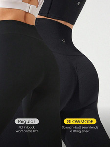 High Waisted Full Length Yoga <b>Leggings</b> <b>Leopard</b> Pattern Moisture-Wicking Seamless Ruched Butt Tummy Control Shapewear Spandex - Product Image 4