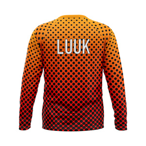 Camiseta Deportiva Personalizada con Transferencia Térmica para Hombre, 100% Poliéster, Transpirable, Antibacteriana, de Secado Rápido, Cuello Redondo, Manga Larga - Product Image 2