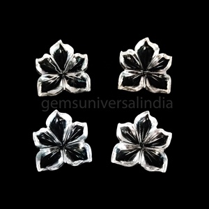<b>Natural</b> <b>Crystal</b> Quartz Hand Carved Flower Shape Beads 18x20mm Quartz Loose Gemstone Beads For Jewelry Making At Wholesale Price - Product Image 4