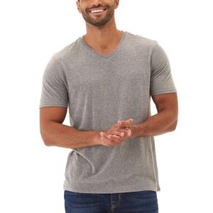 เสื้อยืดคอกวีผู้ชายทรงสลิมฟิต ระบายอากาศได้ดี รุ่นใหม่ล่าสุดประจำฤดูร้อนปี 2026  ผ้าถักลายเรียบ สีพื้น ผ้าฝ้าย 100% - Product Image 5