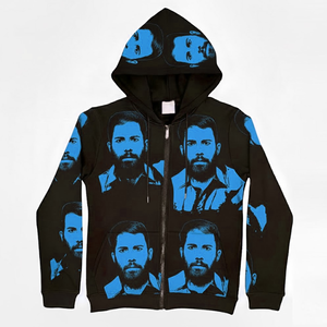 Sweat-shirts d'hiver pour hommes SDL personnalisés, imprimés numériquement et brodés de perles, teints unis, 100% coton 500 g/m², respirants, coupe oversize, style Hip Hop - Product Image 4
