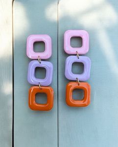 Boucles d'oreilles en résine pour femmes, bijoux artistiques faits à la main, accessoires de mode pour tous les jours, pour les soirées, pour les mariages - Product Image 4