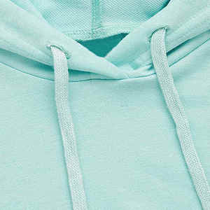 Women's Custom French Terry Cropped Hoodie Contrast Stitch Oversized Pullover Hoodie <b>Top</b> Quality New Fashion Streetwear <b>Top</b> - Product Image 4