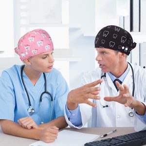 Eco-Friendly Breathable Cotton Surgical Caps Scrub Hats Unisex Quick Dry Custom Logo for Hospitals Pet Hospitals Dentist Nurses - Product Image 3