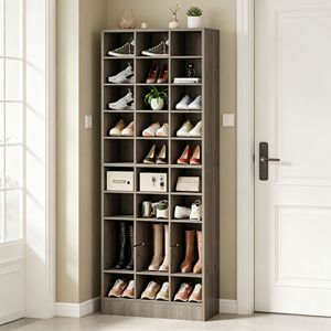Mobiletto Portascarpe Stile Fattoria con Ripiani Rimovibili in MDF per Armadio e Arredamento Casa - Product Image 4