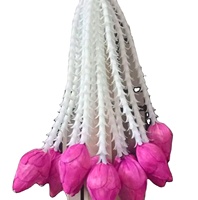 Décoration murale ou de porte en tissu indien fait main, petite feuille de lotus artificielle, centre de table pour mariage