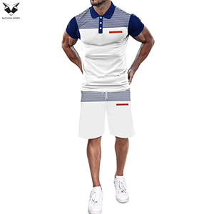Conjunto de Camiseta de Manga Corta y Pantalones Cortos de Moda para Hombre, Producto de Tendencia 2026, Atuendo de Verano de 2 Piezas para Uso Casual - Product Image 2