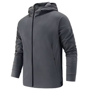 Vestes zippées de performance résistantes à l'eau en marque propre |   Vestes d'entraînement d'extérieur OEM pour hommes, séchage rapide, manches longues, nouveau design - Product Image 2