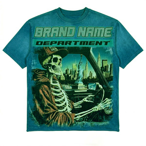 Equality Custom Department Men's Short Sleeve T-Shirt With <b>Skull</b> Pattern Street Style Printed Jersey Fabric O-Neck Regular Fit - Product Image 4