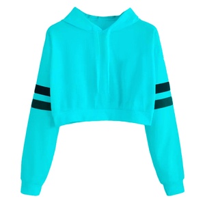 Sudadera con capucha para mujer, Top corto, venta al por mayor - Product Image 1