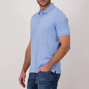 Camiseta Polo para Hombre de Color Sólido Cómoda de Secado Rápido MOQ Bajo Camiseta Polo 100% Algodón para Hombre - Product Image 3