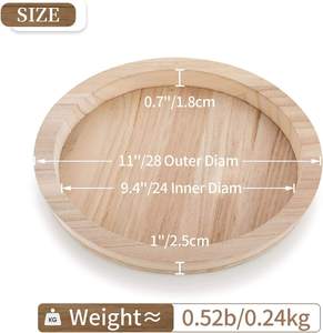 Rustic Wooden Serving <b>Tray</b> with Decorative Candle Holders for Kitchen <b>Table</b> Decor - Product Image 2